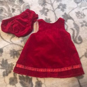 Infant Baby Gap Red Suede Dress